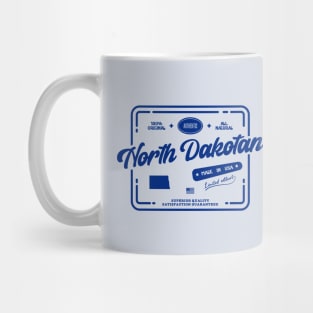 Original North Dakotan Cool Vintage Dark Stamp Print North Dakota Resident Gift Mug